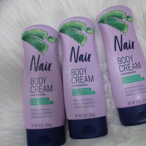 Nair Hair BODY CREAM Remover lot of 3 Removes hair and leaves legs smooth